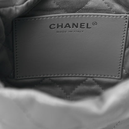 Chanel Shiny Calfskin Quilted Mini Chanel 22 Grey 6 of 13