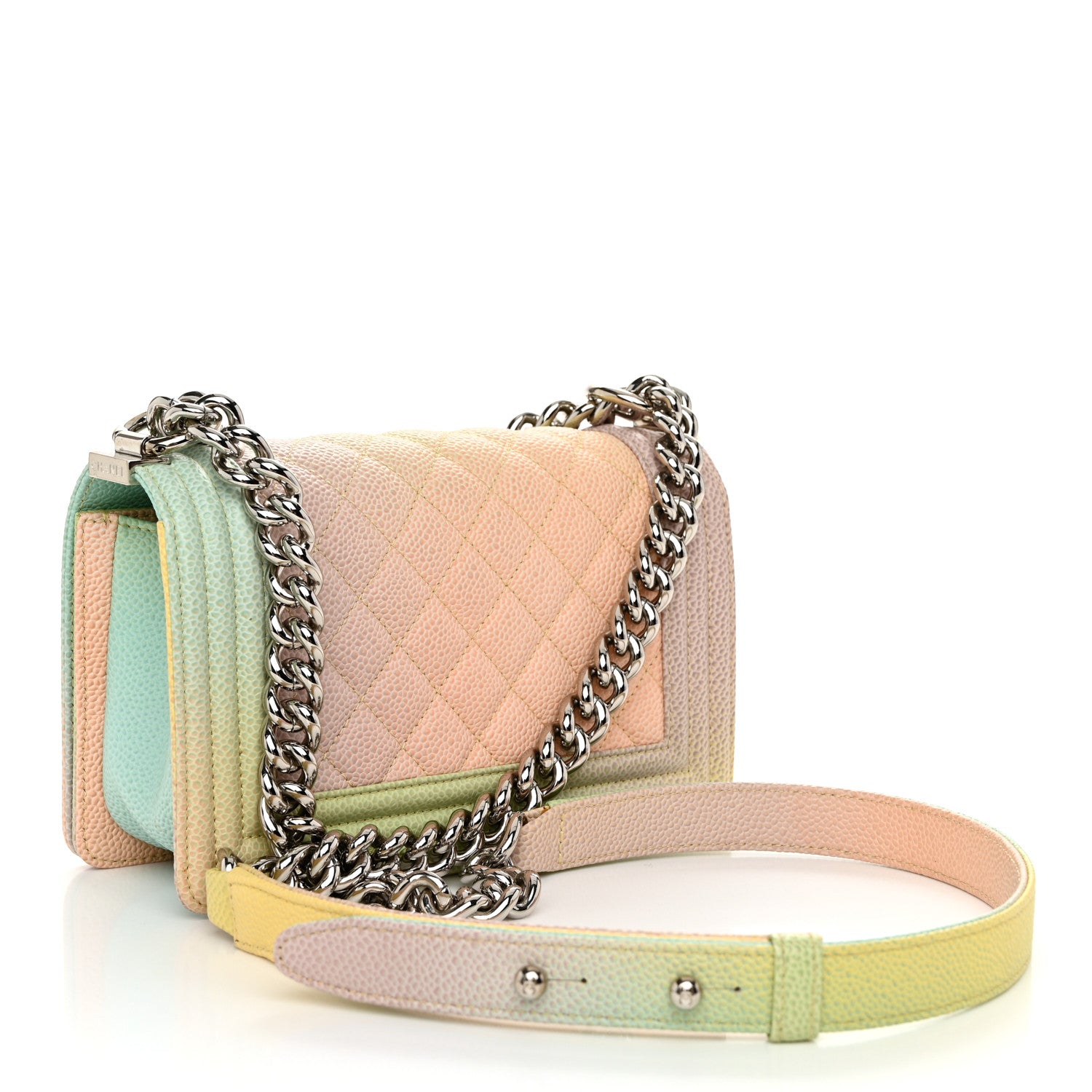 Chanel Caviar Quilted Small Cuba Rainbow Boy Flap Multicolor 3 of 12