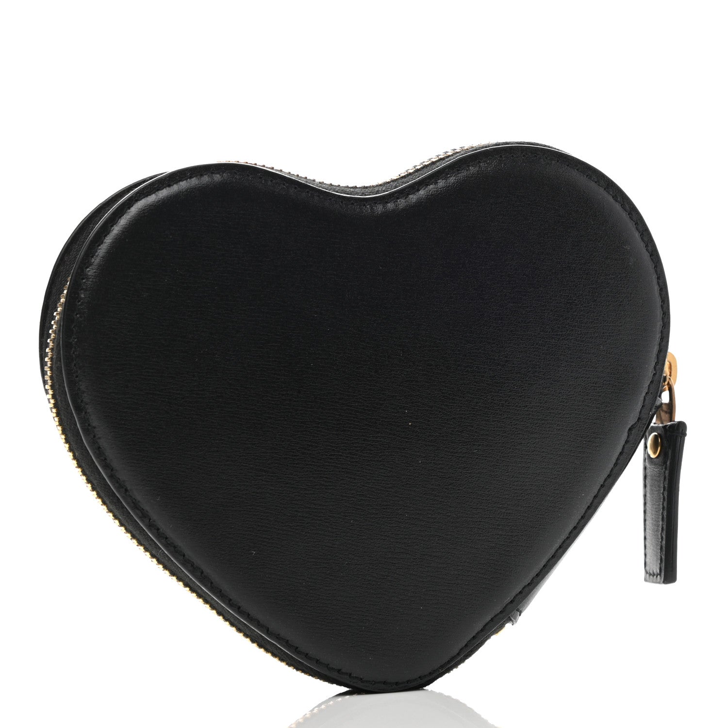 Saint Laurent Calfskin Nylon Heart Foldable Tote Bag Black 4 of 12