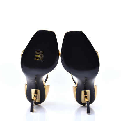 Saint Laurent Metallic Lambskin Opyum 110 Sandals 37 Oro 6 of 10