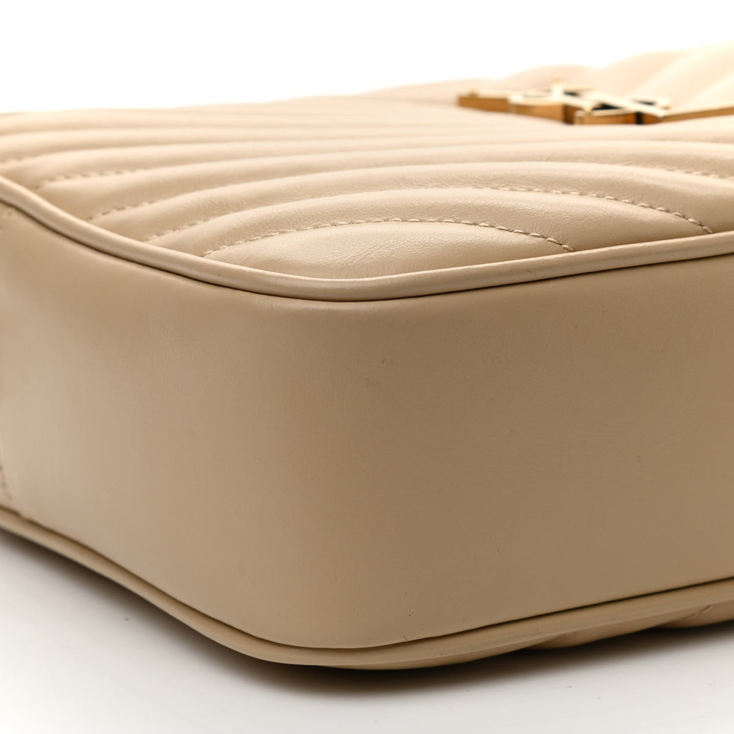 Calfskin Matelasse Monogram Lou Camera Bag Dark Beige