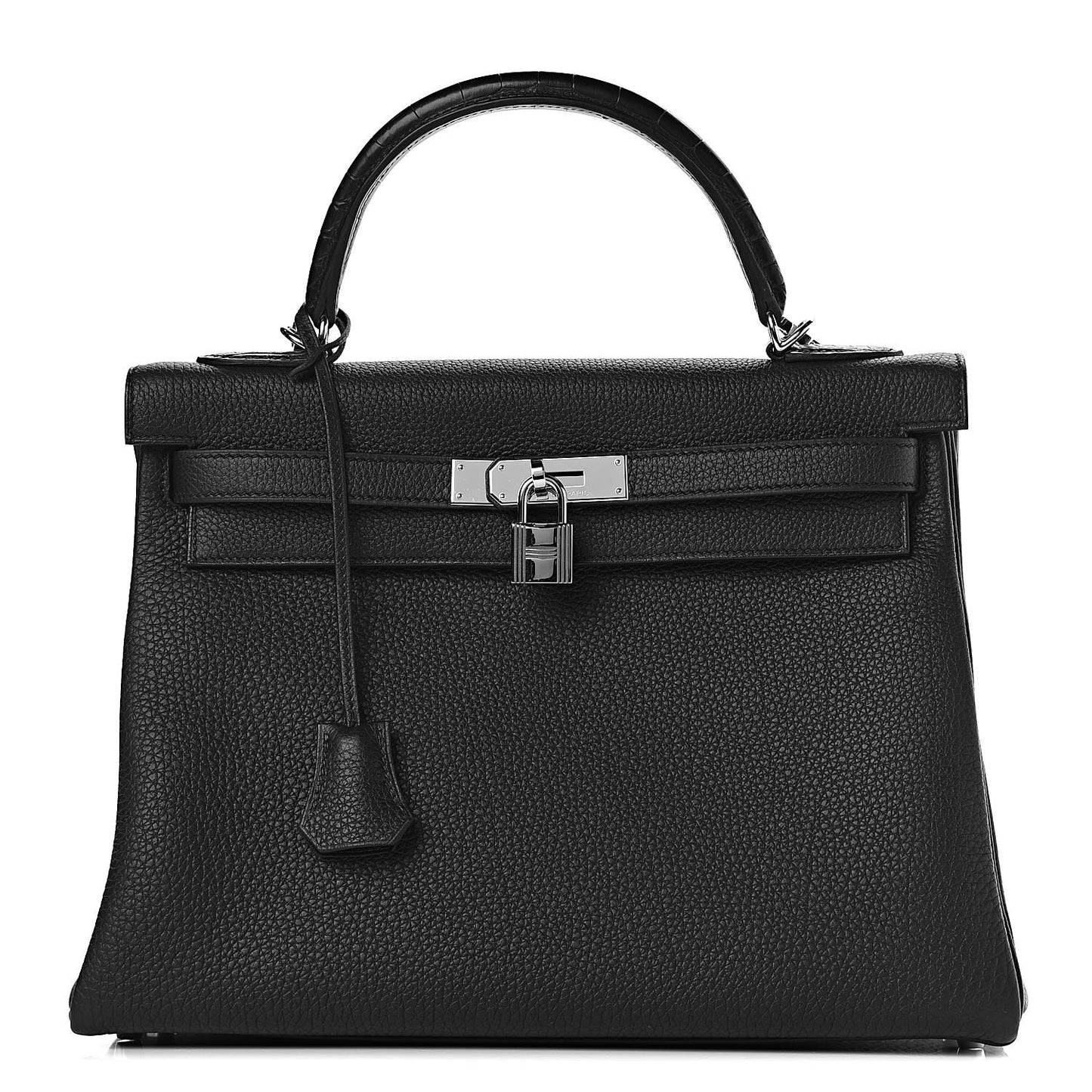 Togo Matte Alligator Kelly Retourne Touch 32 Black