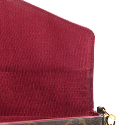 Louis Vuitton Monogram Pochette Felicie Chain Wallet Fuchsia 8 of 14