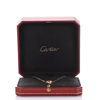 Cartier 18K Pink Gold Diamond Interlocking LOVE Necklace 7 of 9