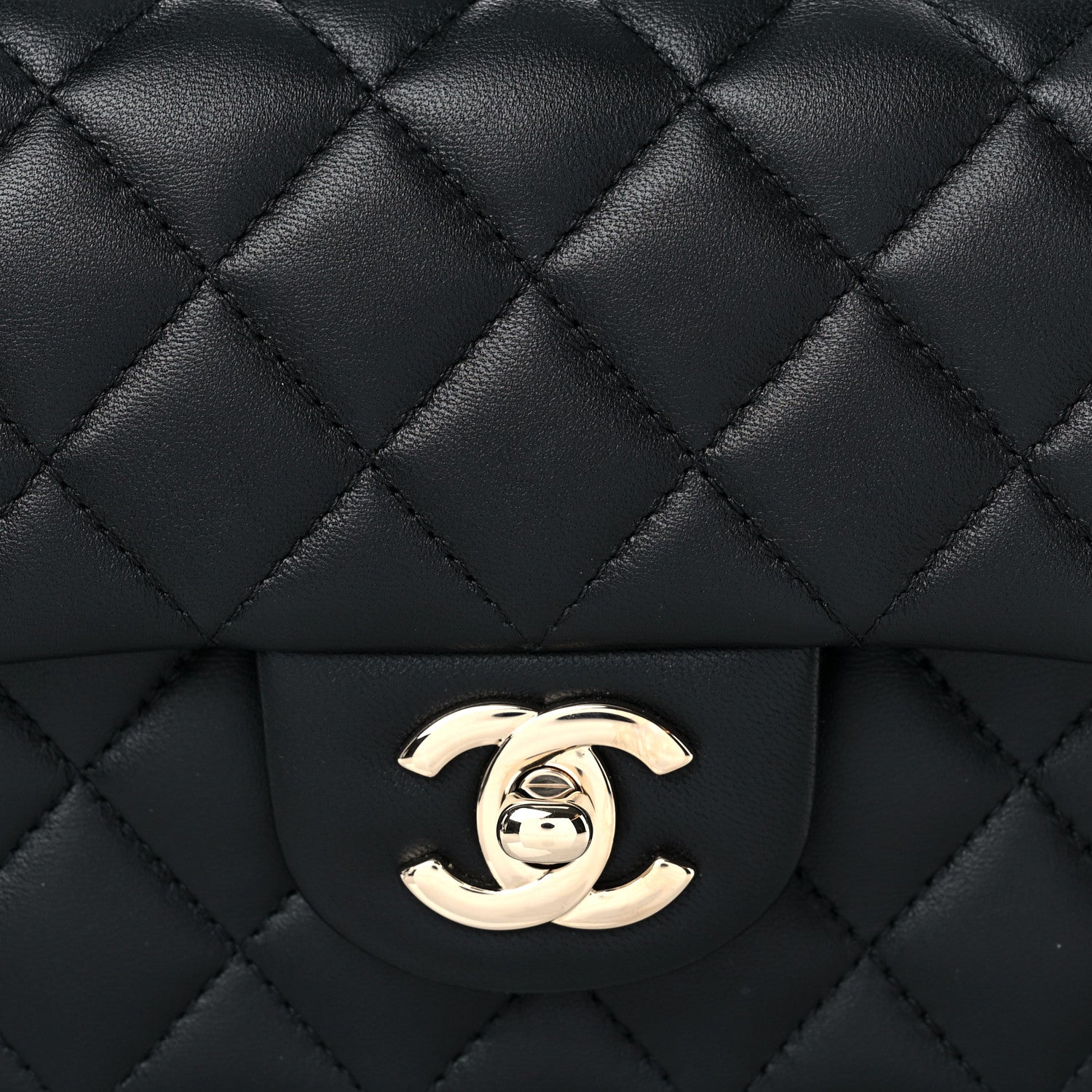 Chanel Lambskin Quilted Mini Top Handle Rectangular Flap Black 11 of 11