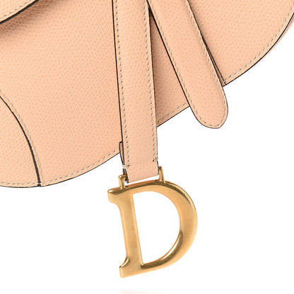 Christian Dior Grained Calfskin Mini Saddle Bag Nude 9 of 9