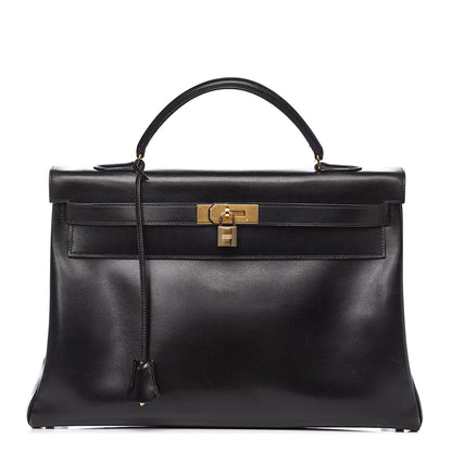 Hermes Box Kelly Retourne 40 Black 1 of 36