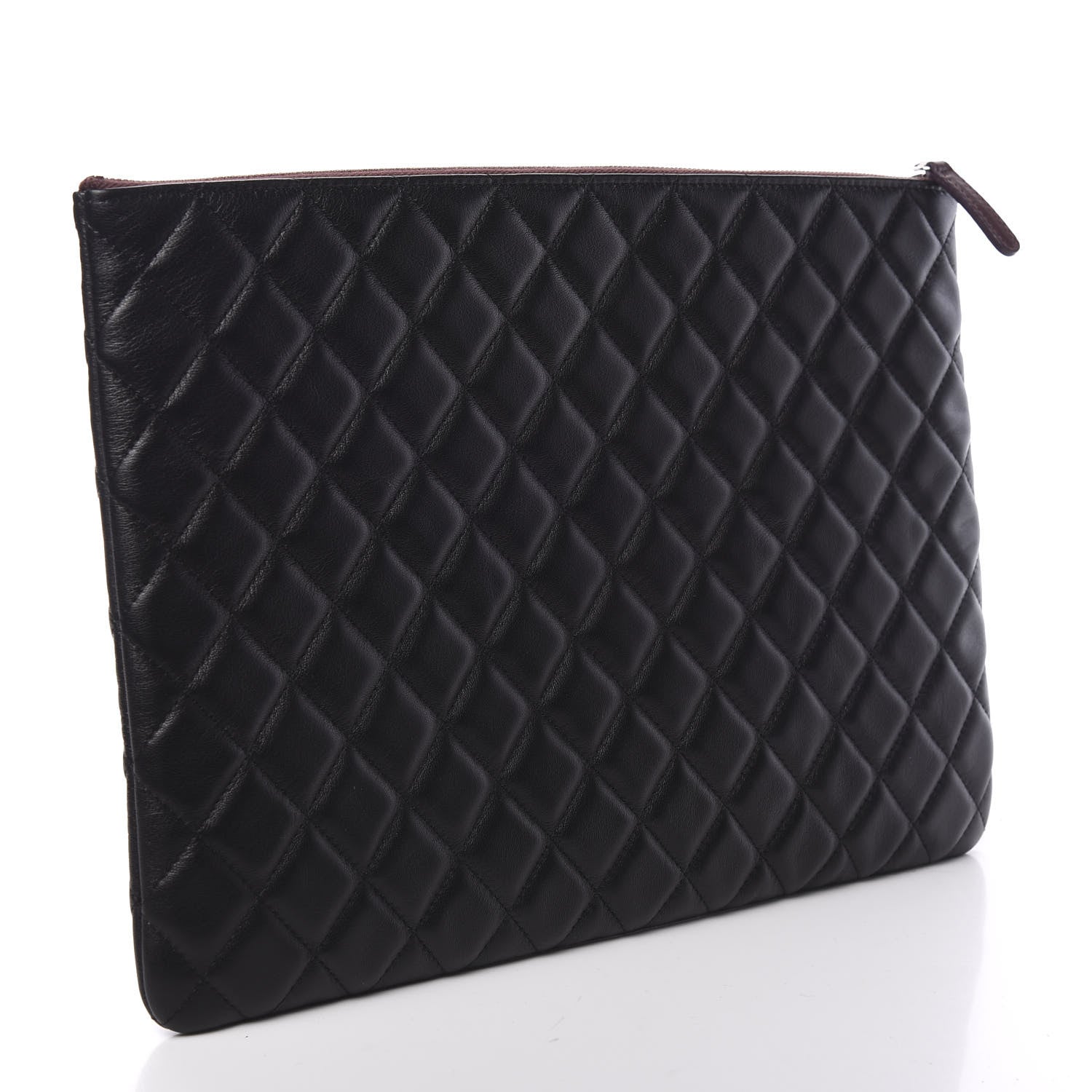 Chanel Lambskin Quilted Large Cosmetic Case Black 2 of 8