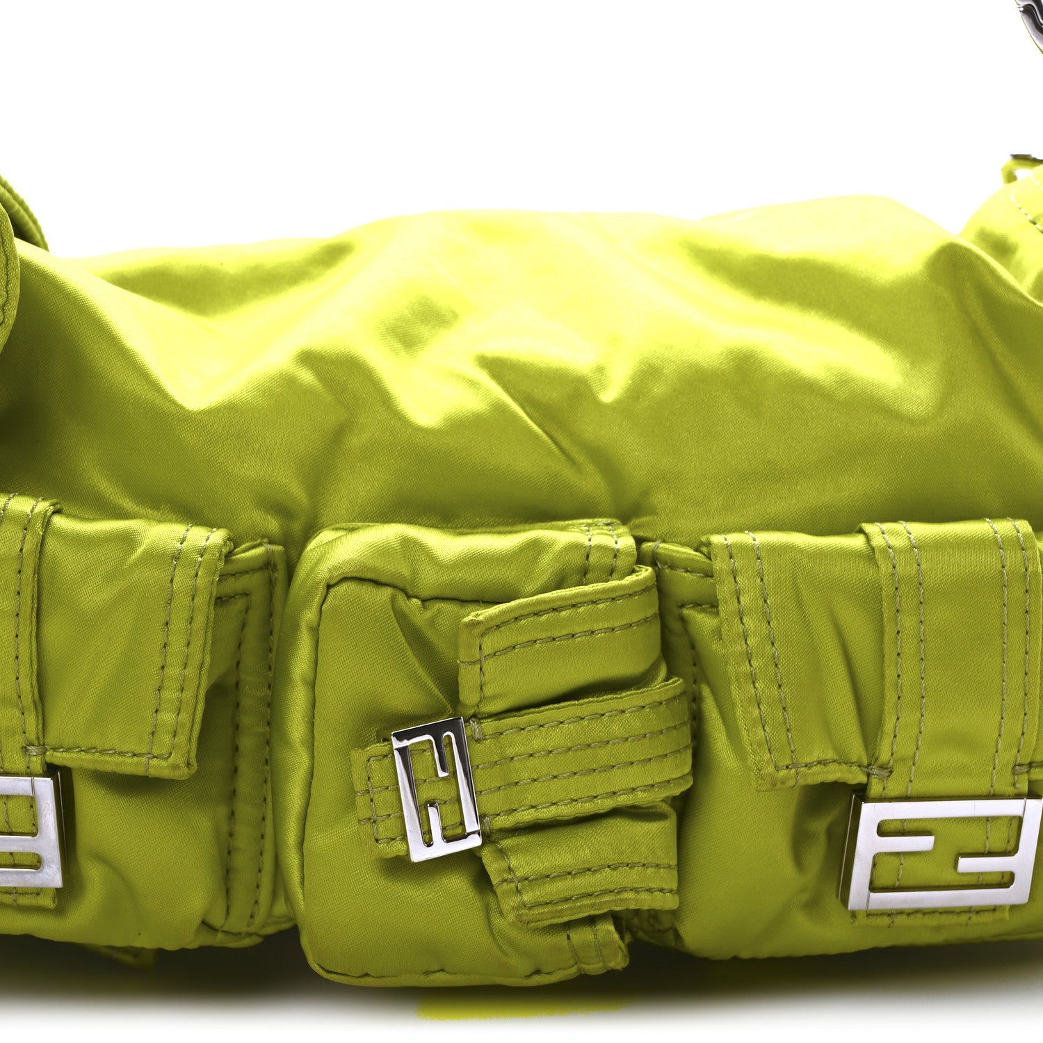 Fendi Econyl Cuoio Romano Multipocket Baguette Wasabi 8 of 10