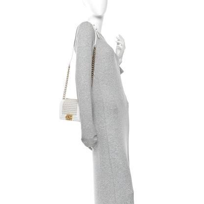 Chanel Sheepskin Braided Small Boy Reverso Flap White 2 of 12