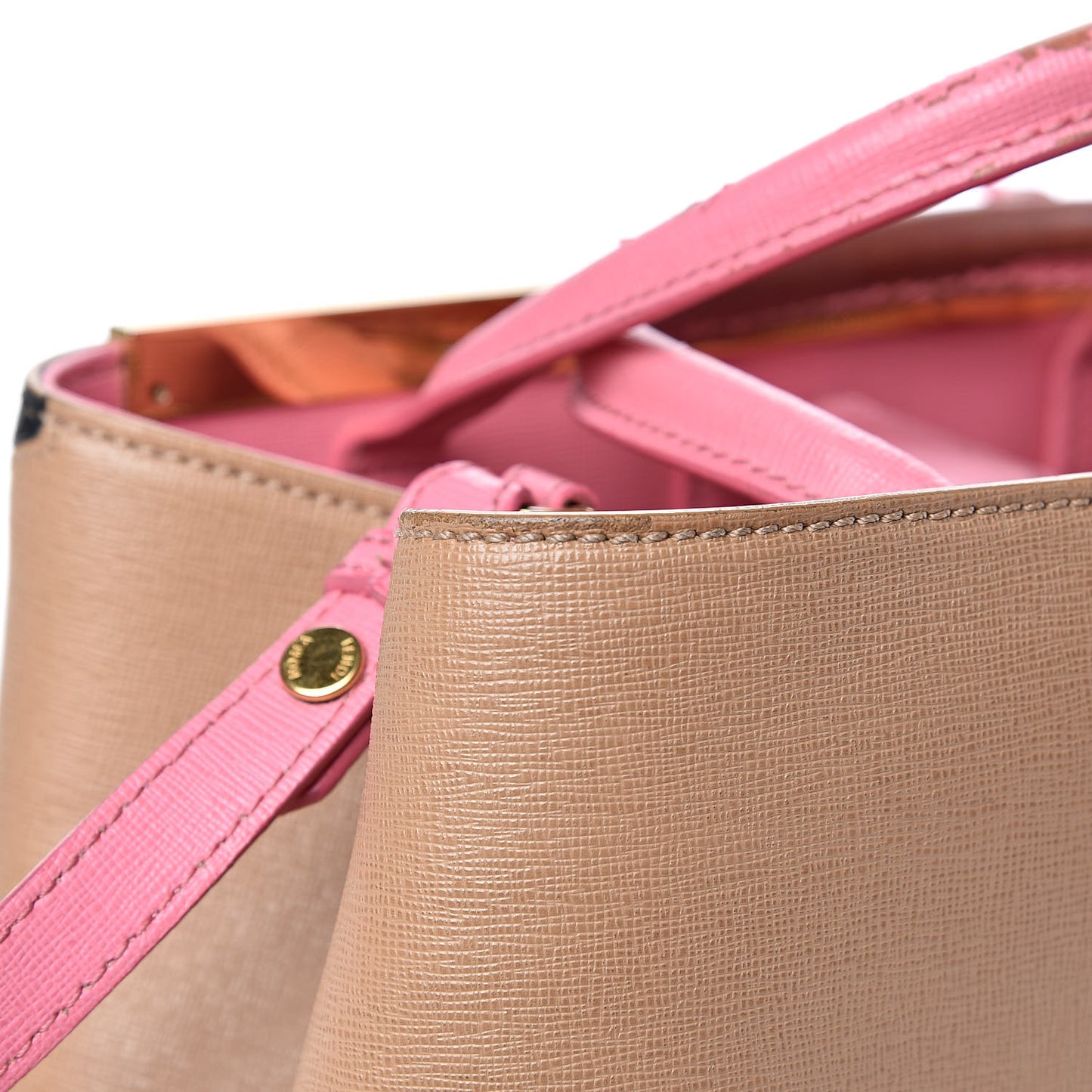 Vitello Elite Monster Petite 2Jours Tote Cuoio Lollypop Multicolor