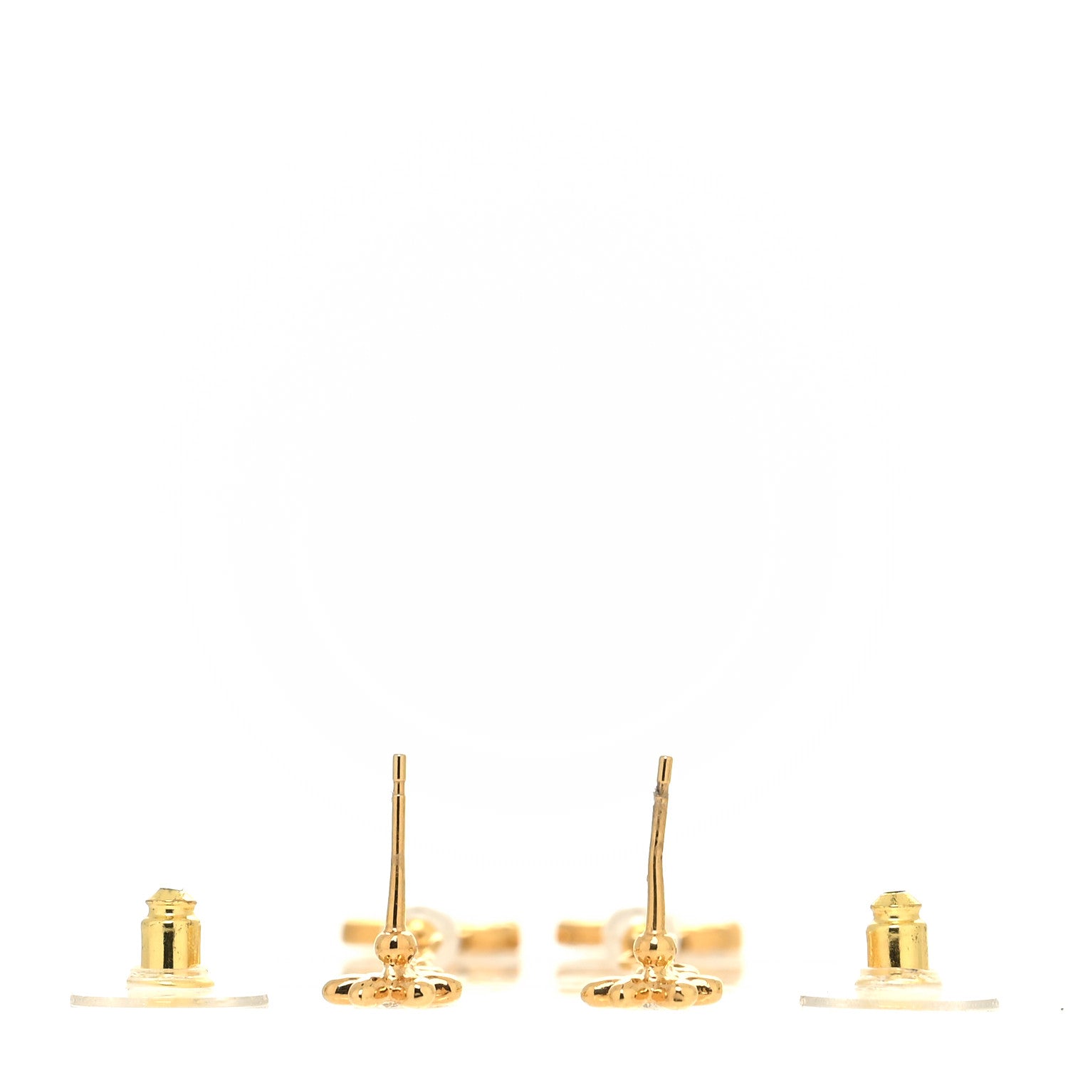Chanel Pearl Crystal CC Flower Chain Long Drop Earrings Gold 3 of 4