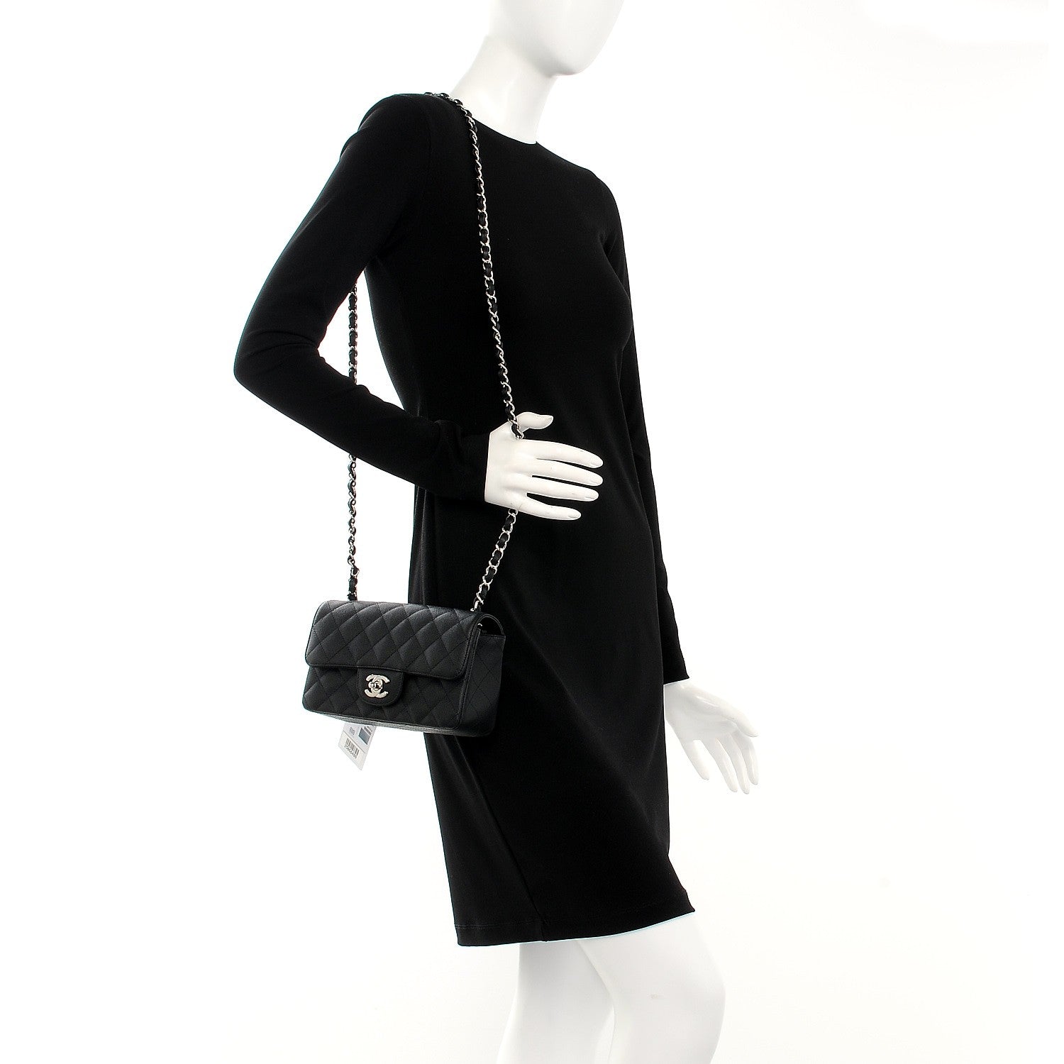 Chanel Caviar Quilted Mini Rectangular Flap Black 2 of 8