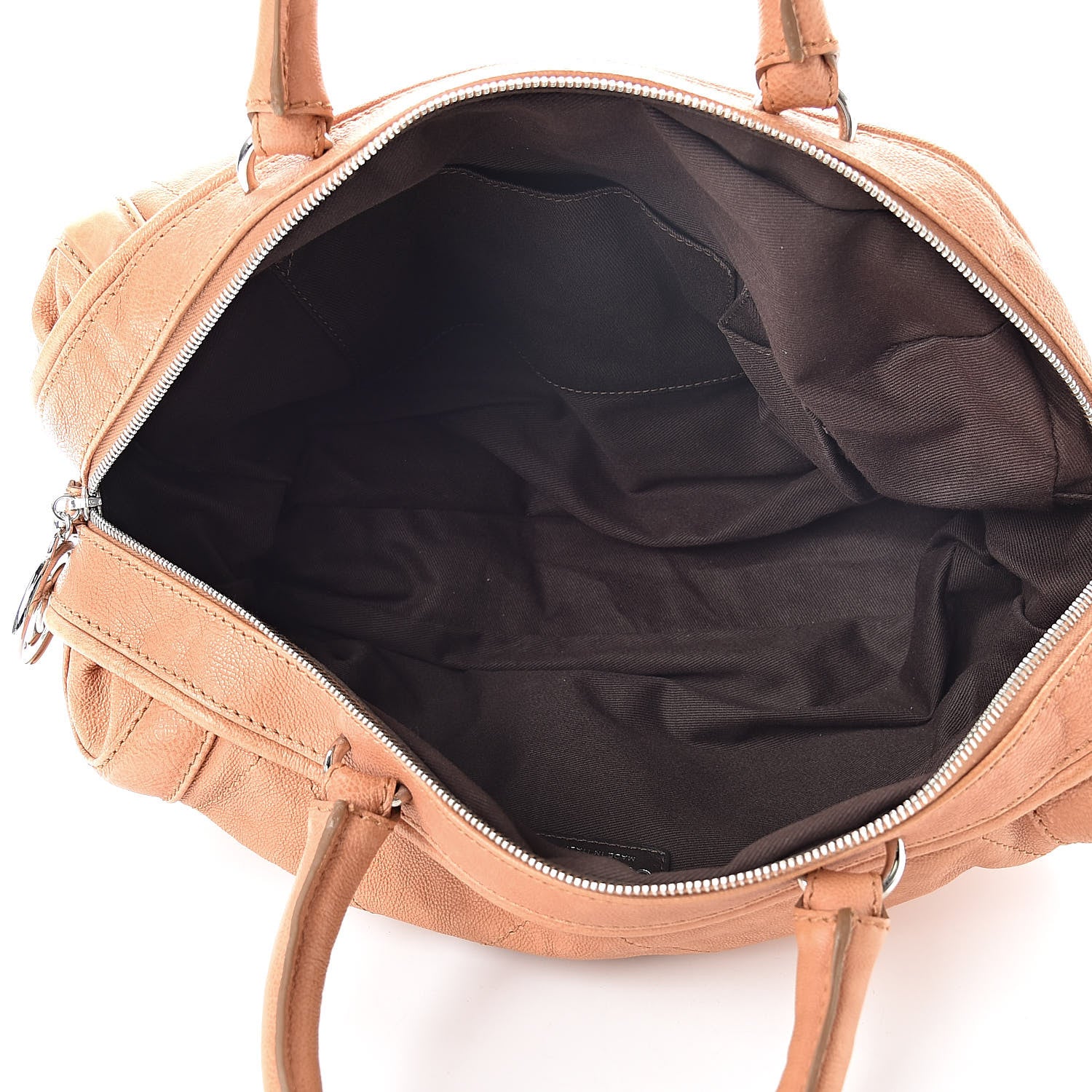 Chanel Calfskin Stitched Bowler Light Brown 5 of 14