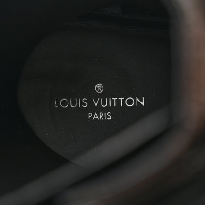 Louis Vuitton Calfskin Monogram Wonderland Flat Ranger Boots 40 Black 7 of 10