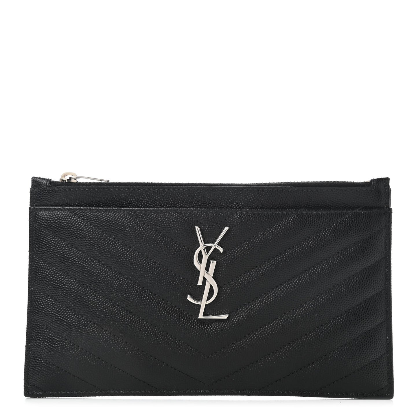 Grain De Poudre Chevron Monogram Bill Pouch Black