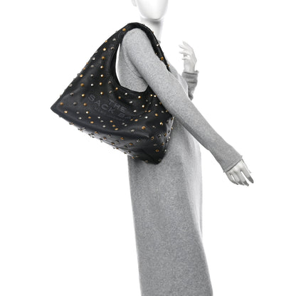 Marc Jacobs Grained Calfskin  Glam Studs The Sack Bag Black 2 of 10