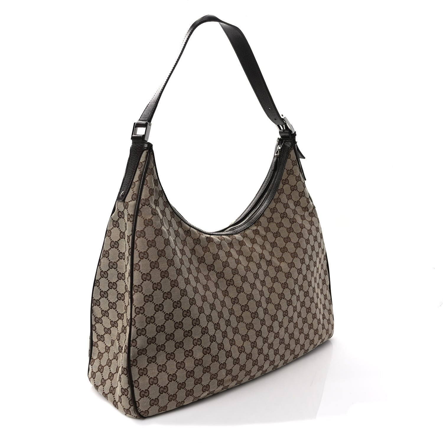 Gucci Monogram Front Pocket Hobo Dark Brown 2 of 14