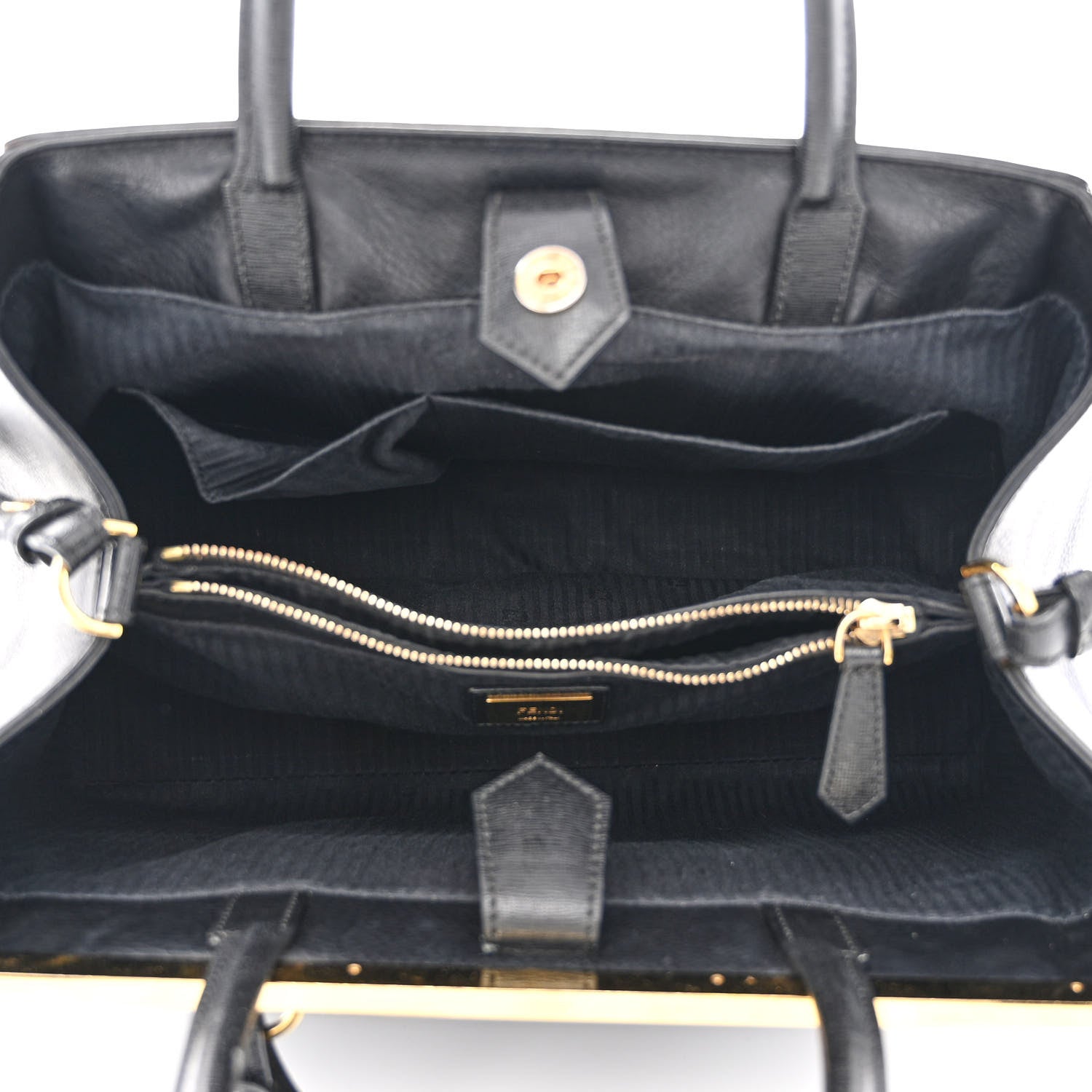 Fendi Vitello Elite Regular 2Jours Tote Black 5 of 17