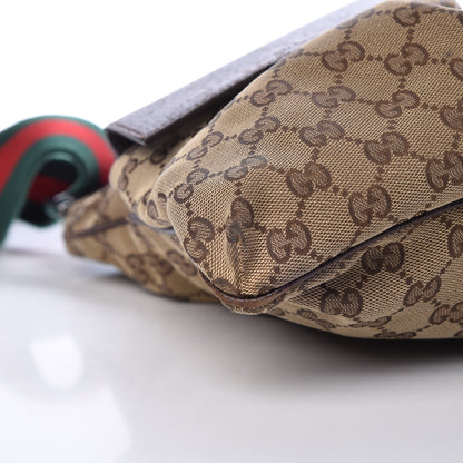 Gucci Monogram Web Medium Double Pocket Messenger Bag Dark Brown 8 of 15