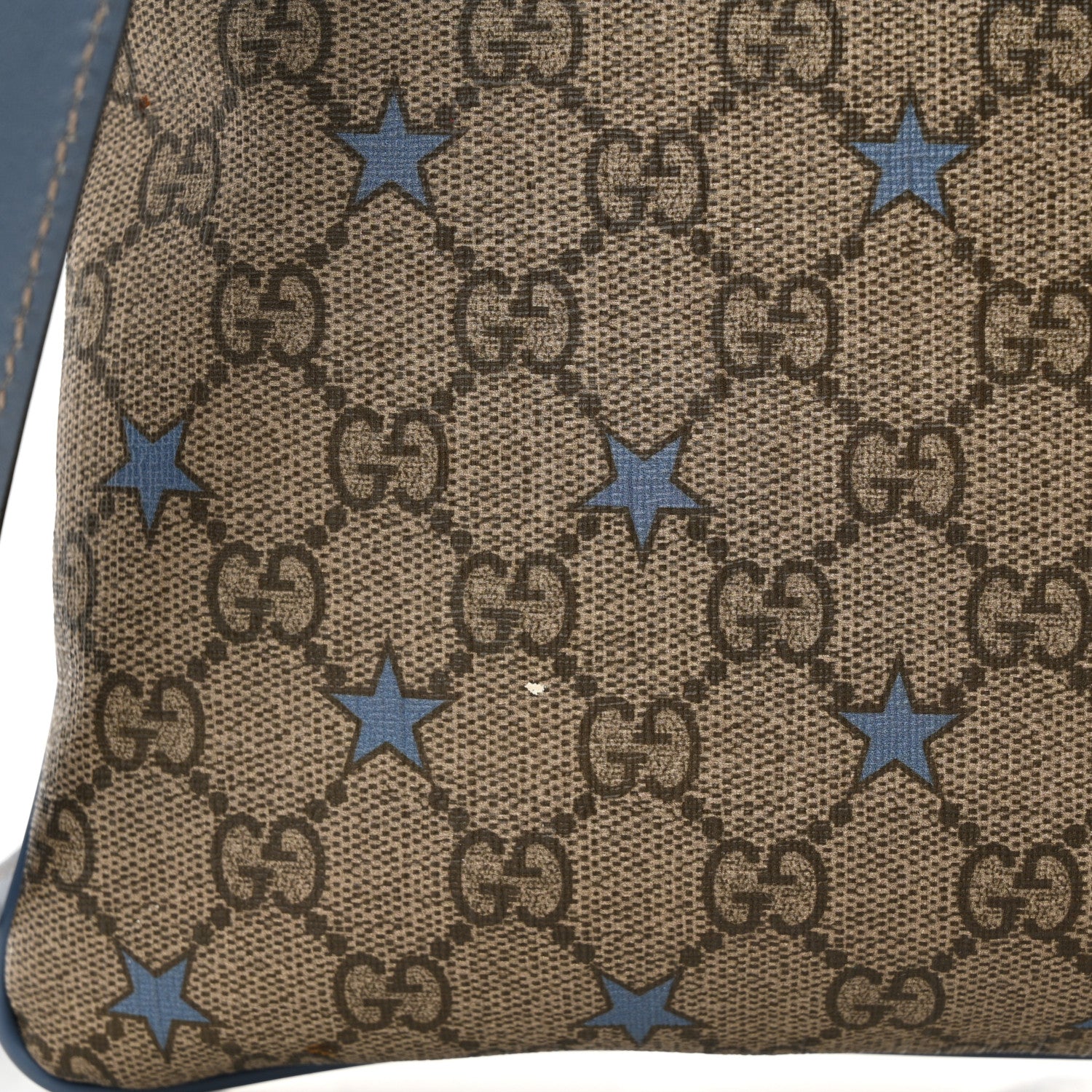 Gucci Monogram GG Supreme Stars Small Flat Messenger Bag Light Blue 12 of 17