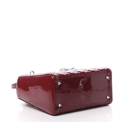 Christian Dior Patent Cannage Medium Lady Dior Red 5 of 11