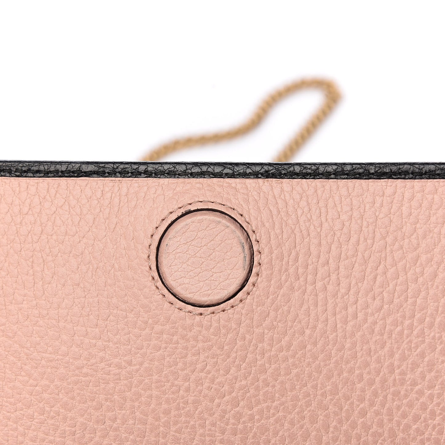 Calfskin GG Marmont Bow Chain Wallet Black