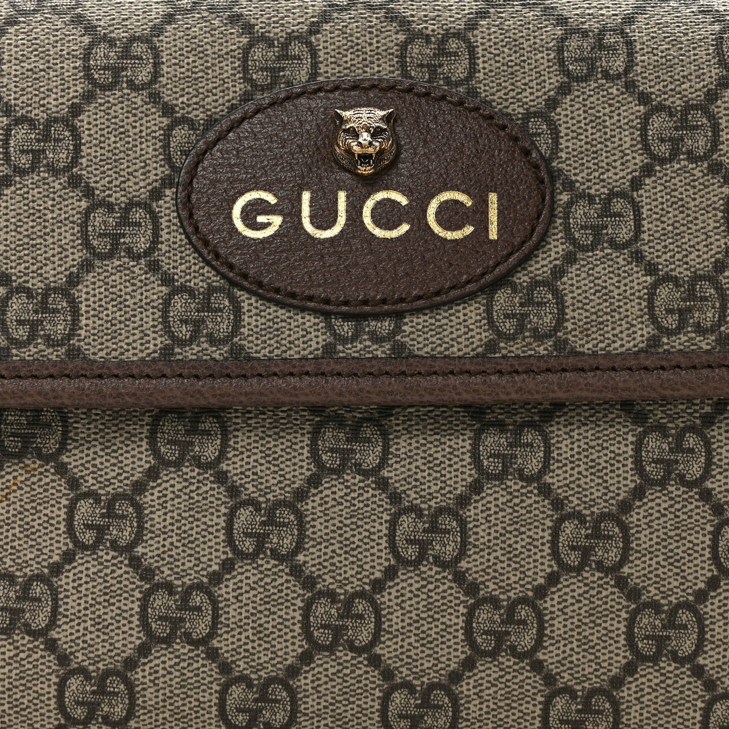 GG Supreme Monogram Neo Vintage Web Belt Bag Brown