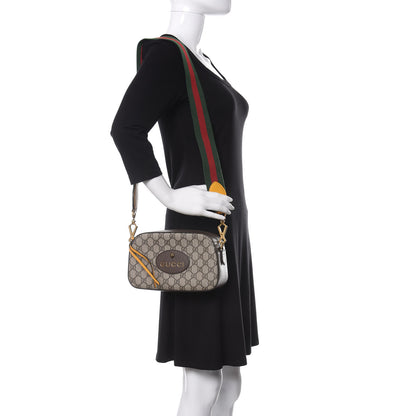 Gucci GG Supreme Monogram Web Neo Vintage Shoulder Bag Beige New Acero Crop 2 of 11