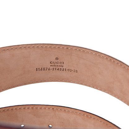 Gucci Guccissima Signature Interlocking G 40mm Belt 95 38 Scarlatto 3 of 5
