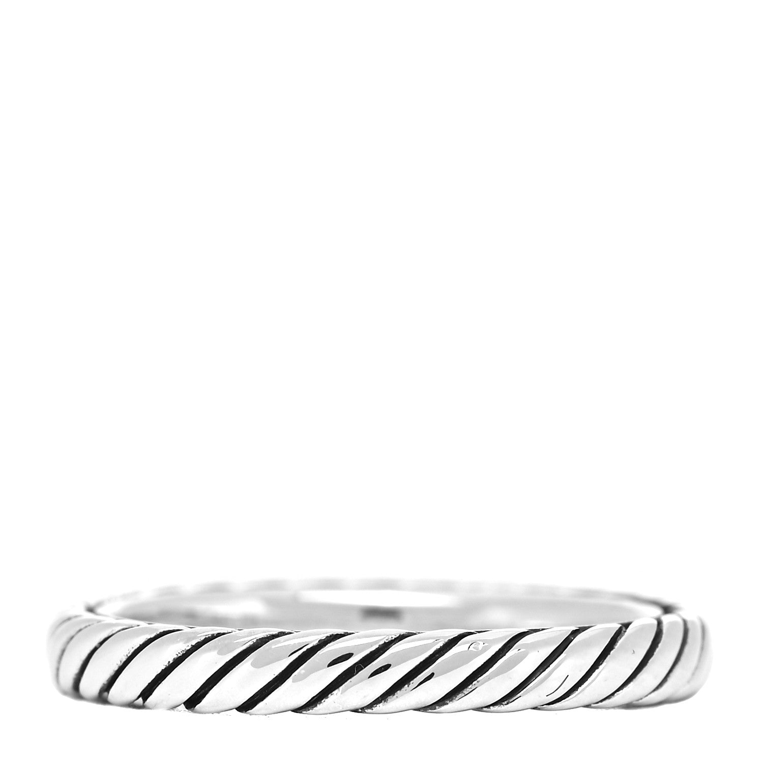 David Yurman Sterling Silver Cable Classics Band Ring 49 5 3 of 4