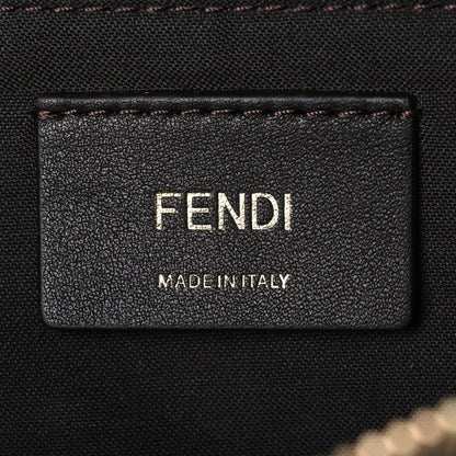 Fendi X FILA Glazed Fabric Vitello Century FF 1974 Mania Belt Bag Mogano Panna Blueberry 5 of 10