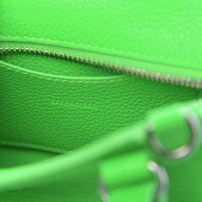 Balenciaga Grained Calfskin Neo Classic Silver Hardware Nano City Crossbody Fluo Green 6 of 10