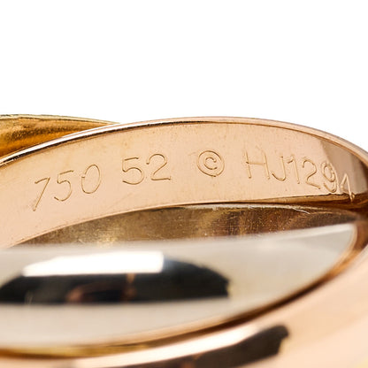 Cartier 18K Pink Yellow White Gold Classic Trinity Ring 52 6 4 of 6