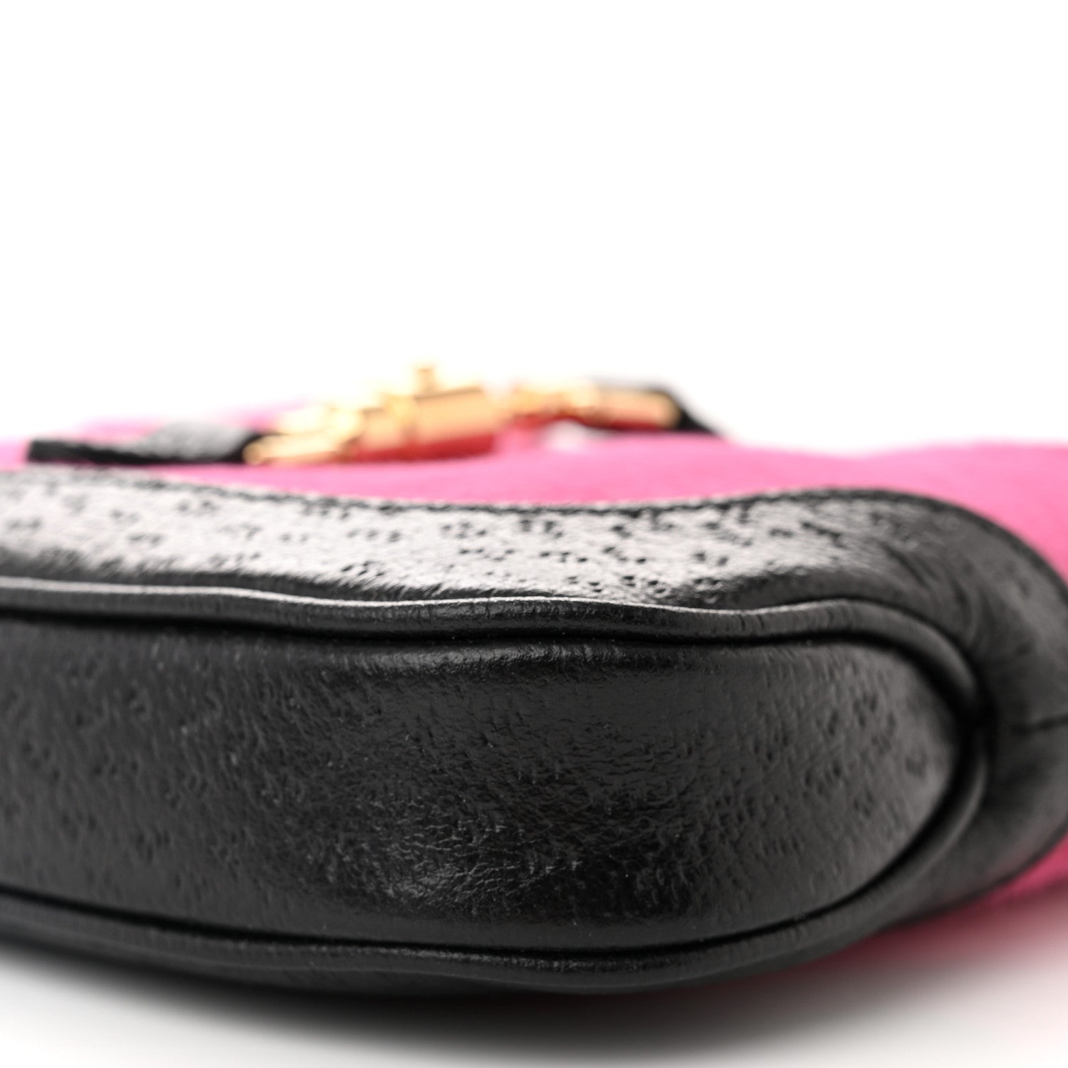Gucci Calf Hair Textured Dollar Calfskin Mini Jackie 1961 Hobo Pink Black 10 of 12