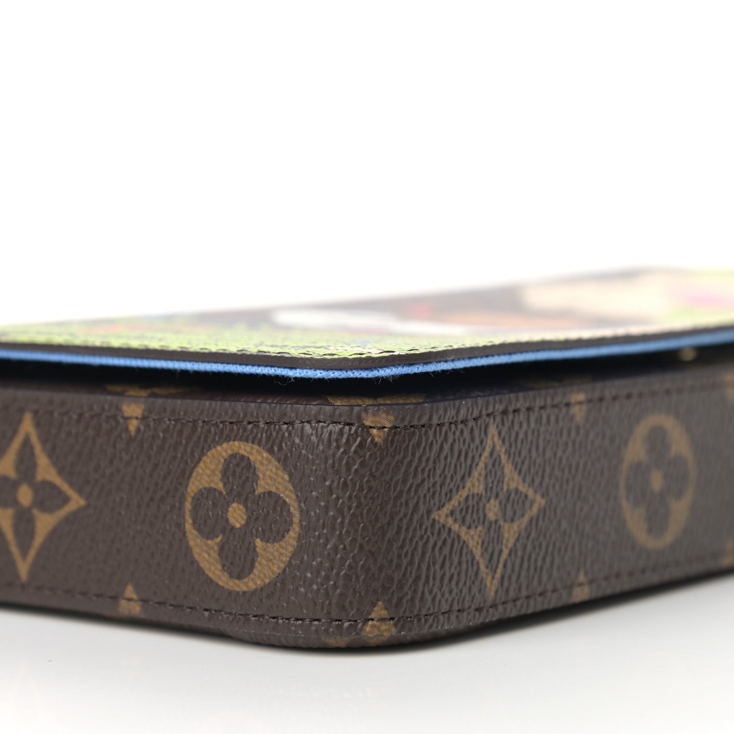 Louis Vuitton Monogram 2021 Christmas Animation China Wall Pochette Felicie Chain Wallet Myosotis Blue 8 of 9