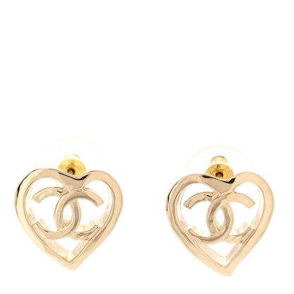 Chanel Metal CC Heart Coco In Love Earrings Gold 1 of 5