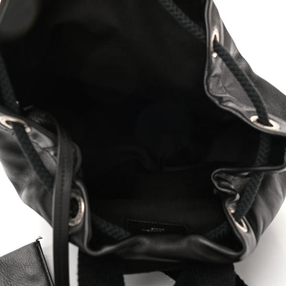 Saint Laurent Smooth Calfskin City Sailor Drawstring Backpack Black 6 of 11