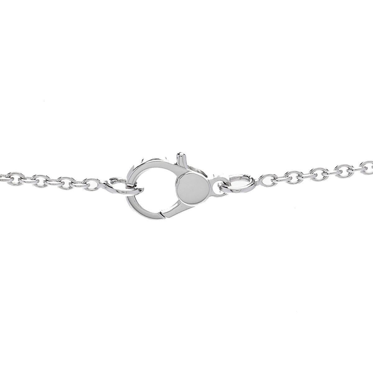 Hermes 18K White Gold Diamond Finesse Pendant Necklace 4 of 6