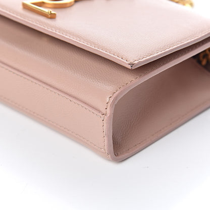 Saint Laurent Grain De Poudre Small Monogram Kate Satchel Pale Blush 13 of 14
