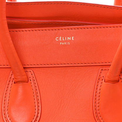 Celine Smooth Calfskin Mini Luggage Bright Orange Bright Orange 7 of 12