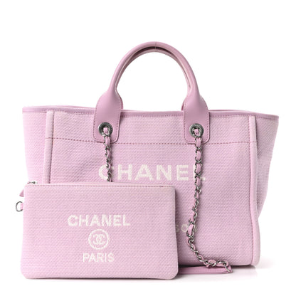 Chanel Mixed Fibers Small Deauville Tote Pink 3 of 11