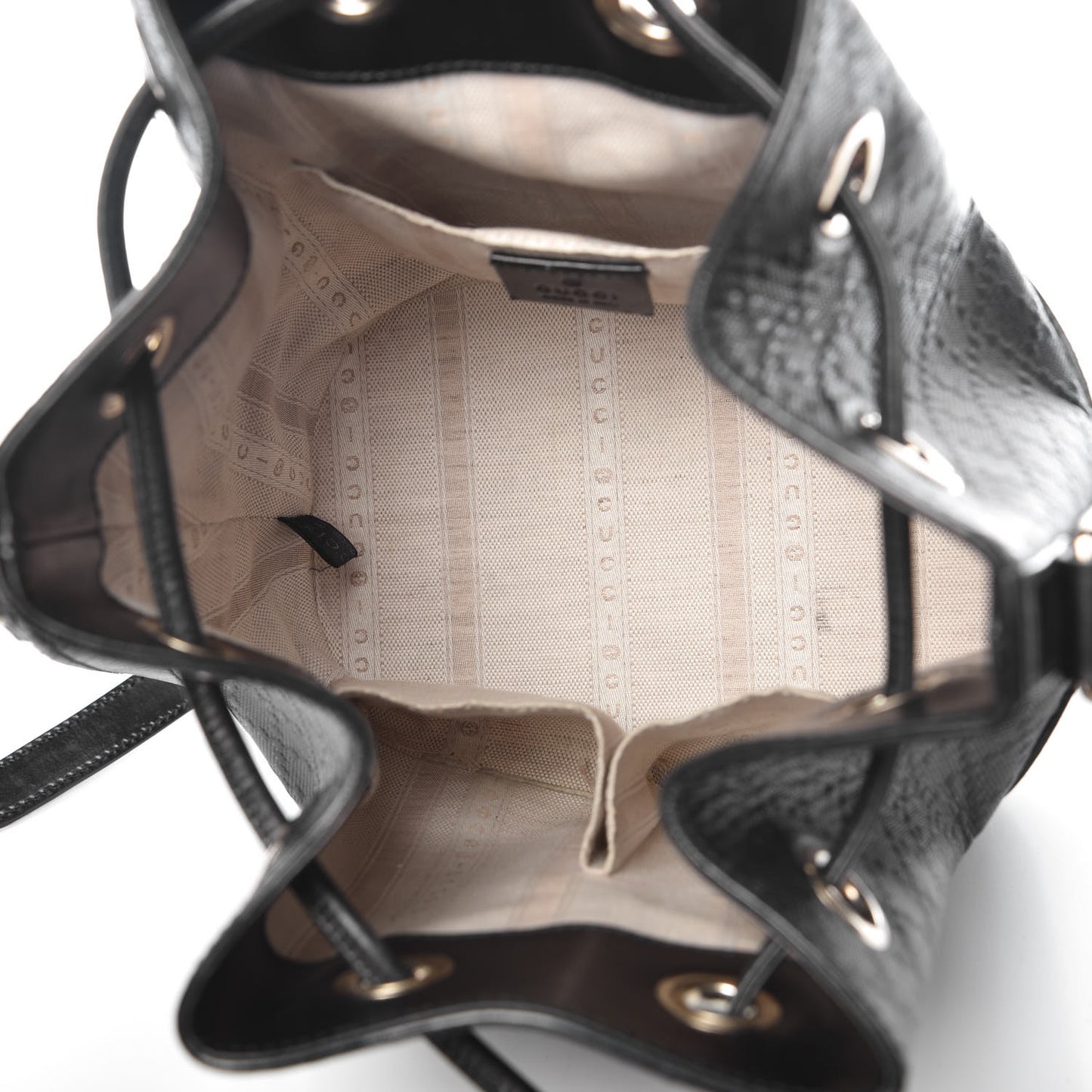 Bright Diamante Small Bucket Bag Black