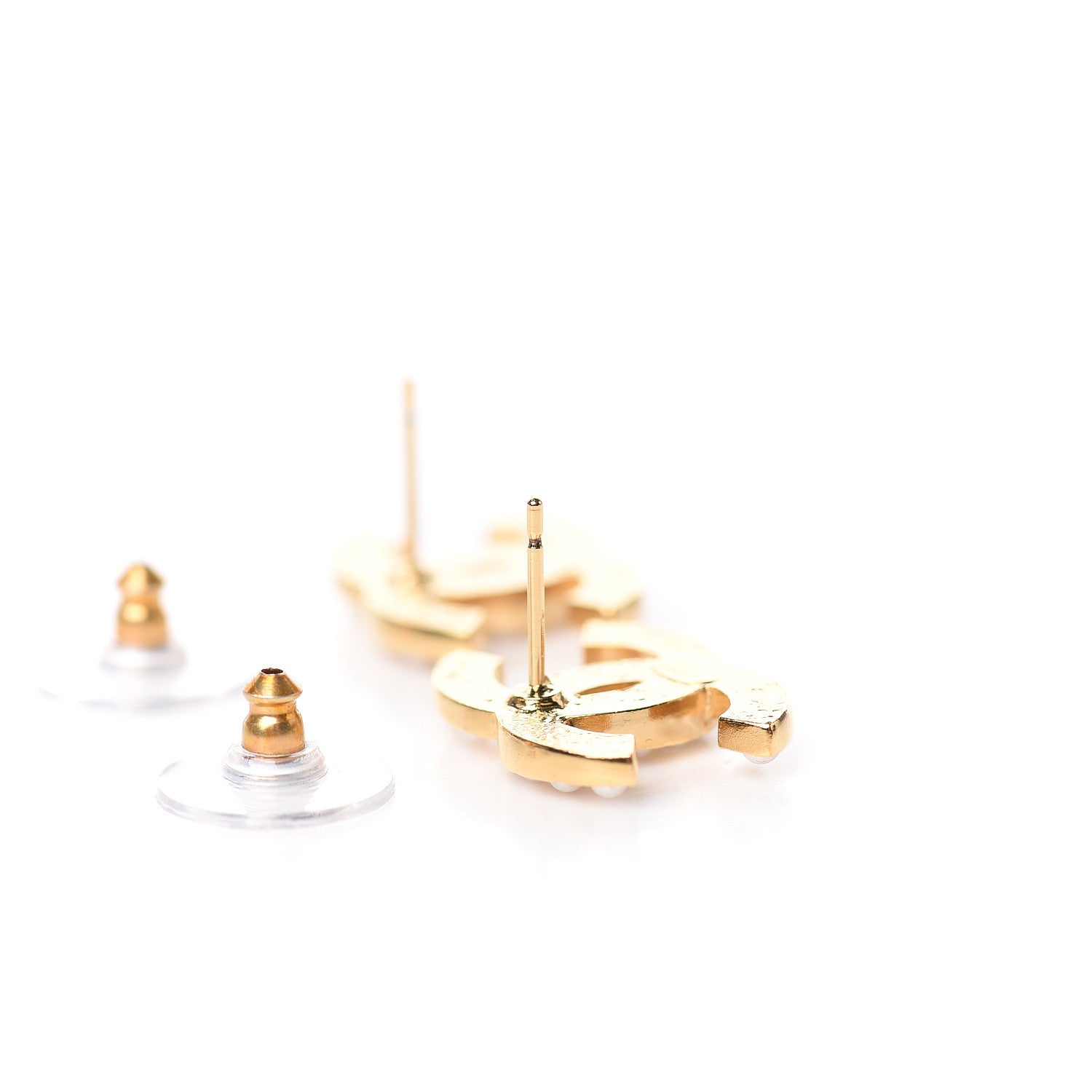 Chanel Pearl CC-Casino Earrings Gold 3 of 6