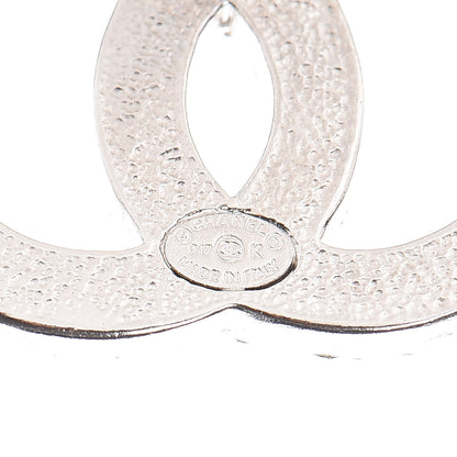 Chanel Crystal Timeless CC Earrings Silver 4 of 5