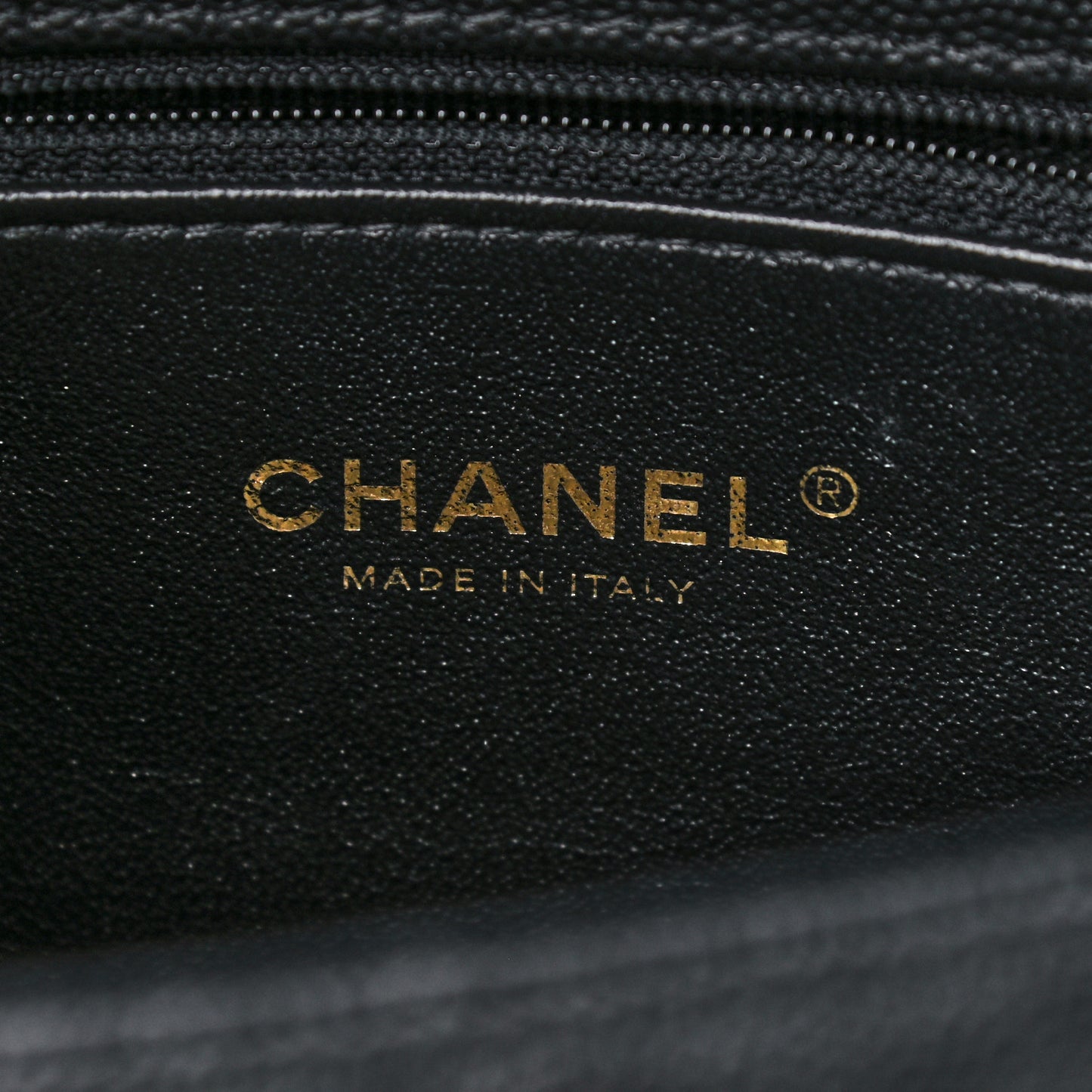 Caviar Lizard Quilted Small Coco Handle Flap Black