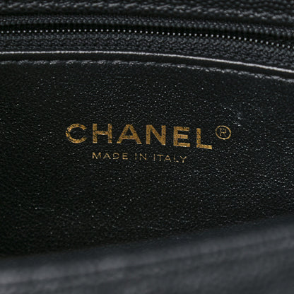 Chanel Caviar Lizard Quilted Small Coco Handle Flap Black 6 of 10