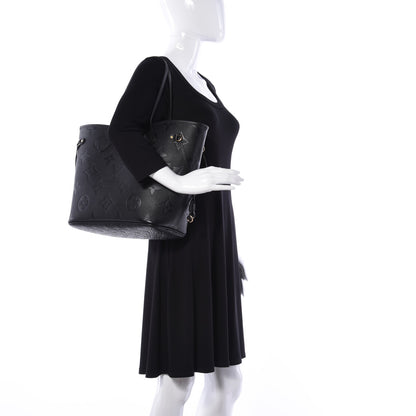 Louis Vuitton Empreinte Monogram Giant Neverfull MM Black 2 of 8
