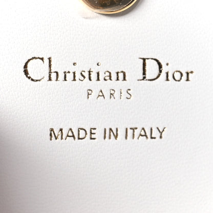 Christian Dior Calfskin Butterfly Printed Caro XS Wallet White Multicolor 6 of 8