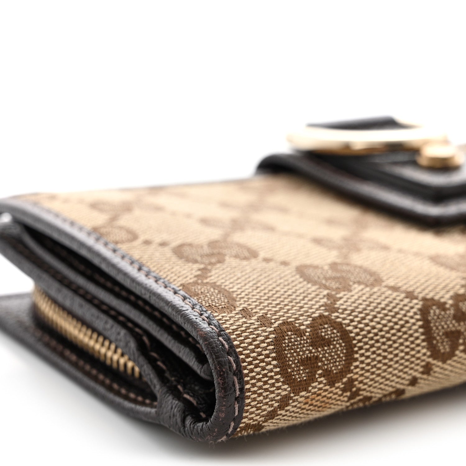 Gucci Monogram Abbey Continental Wallet Dark Brown 9 of 12